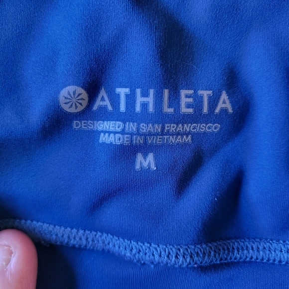 VGUC Athleta Contender Tight Peacock Teal Medium High-Rise - Picture 9 of 14